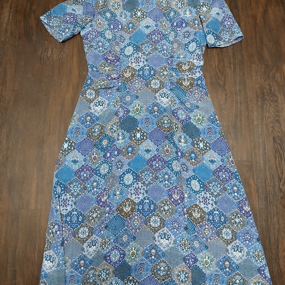 Altuzarra Blue Patterned Midi Dress - Picture 6 of 8